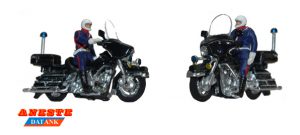 Aneste - Moto Harley con escolta en Espera, 2 Figuras, Escala H0, Ref: 4450.