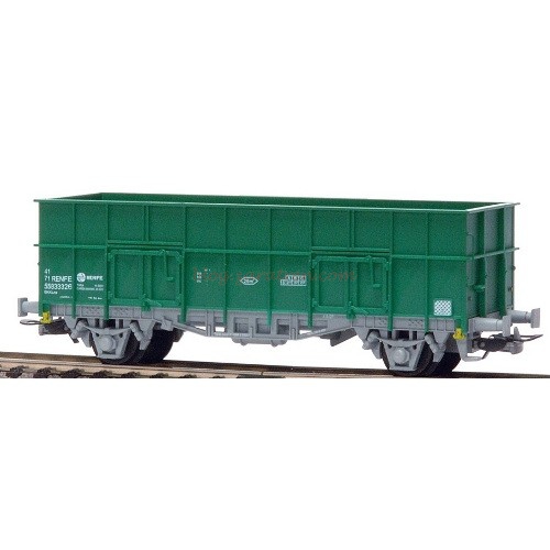 K*train – Vagón abierto X3 Borde Alto, color verde, Escala H0, Ref: 0701-R.