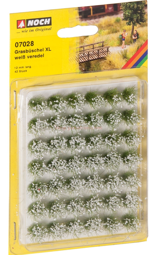 Noch – Matojos de hierba, Colores de verano, XL, 42 piezas, 12 mm, Ref: 07028.
