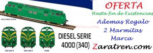 Mabar - Oferta hasta fin de existencias de locomotoras 4000 con Regalo Marmitas Zaratren.com, Escala H0.