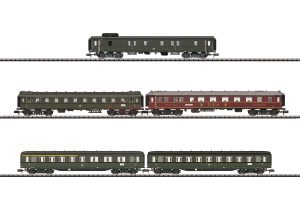 Minitrix - Set de coches Tren Expreso " D 182 ", Epoca III, Escala N, Ref: 15680.