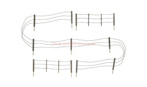 Woodland Scenic - Vallado de alambre de púas, 36,50 cm, catorce piezas, Escala N, Ref: A2990.