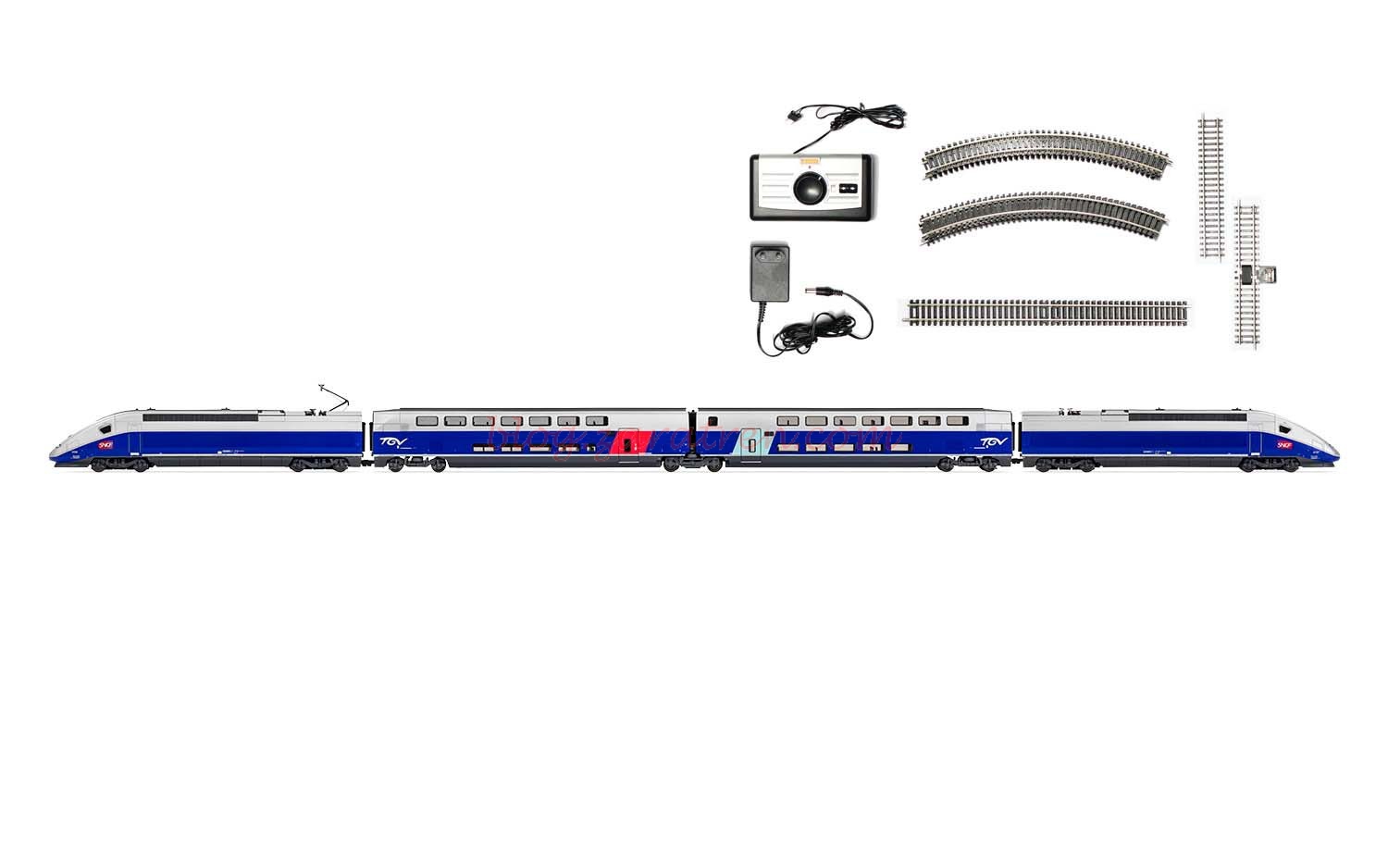 Jouef – Set de Inicio TGV Duplex Carmillón, Epoca VI, Escala H0, Ref: HJ1061.
