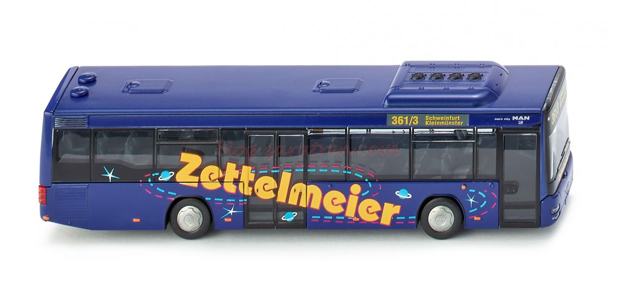 Wiking – Autobus MAN Lion,s City A78 » Zettelmeier «, Escala H0, Ref: 070702.