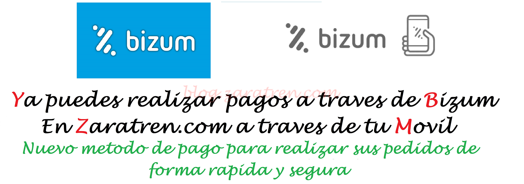 Bizum – Nueva opción de pago en Zaratren.com