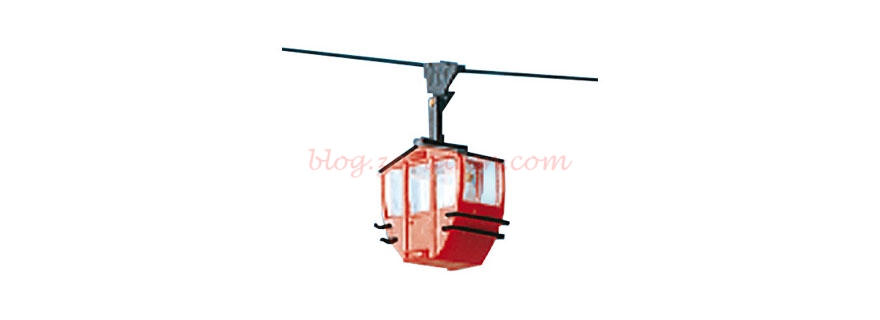 Brawa – Cabina de color rojo para teleferico de Brawa, Escala H0, Ref: 6281.