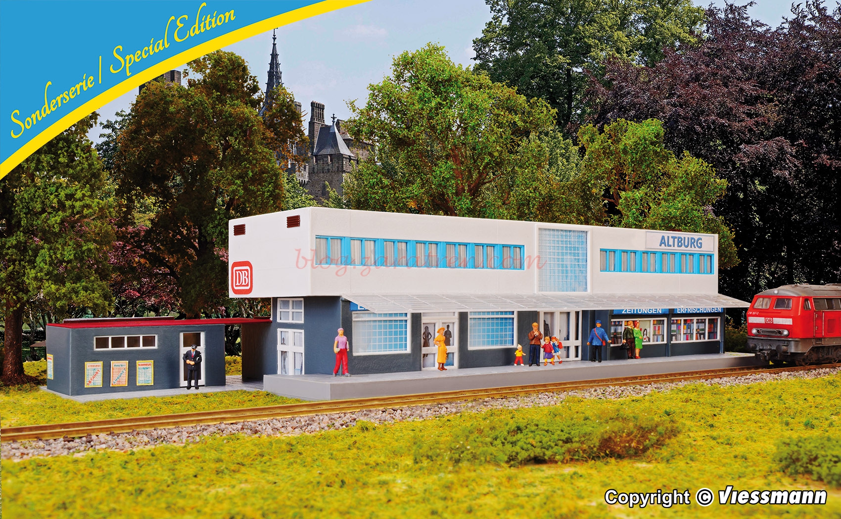 Kibri – Estación de Altburg, Kit para montar, Epoca VI, Escala H0, Ref: 12508.
