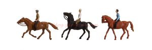 Faller - Jinetes montados a caballo, Tres figuras, Escala H0, Ref: 153027.