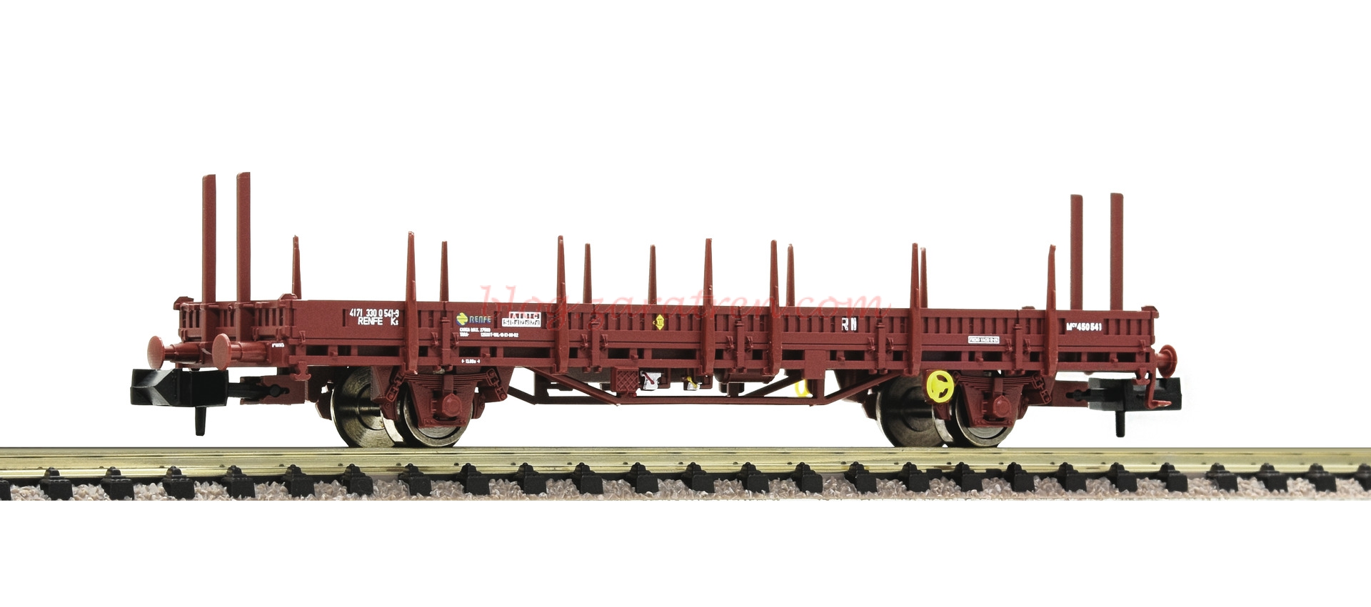 Fleischmann – Vagón plataforma Borde Bajo, Tipo Ks, Renfe, Epoca IV, Escala N. Ref: 825737.