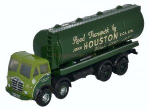 Oxford - Camión Cisterna Foden Fg Round John Houston, Color Verde, Escala N, Ref: NFG008.