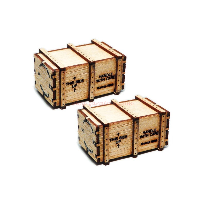 Proses – Carga de cajas grandes de maquinaria, dos unidades, Escala H0, Ref: HL-K-02.