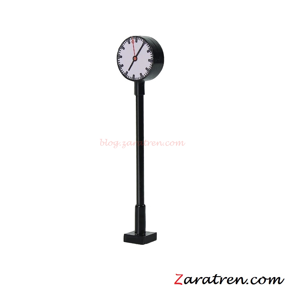 Zaratren – Reloj de Estación con luz, Tecnologia LED, Escala H0, Ref: ZT-DE1019.