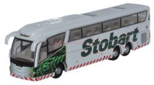 Oxford - Autobus Scania Irizar Eddie, Stobart, Color Blanco-verde, Escala N, Ref: NIRZ004.