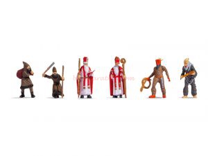 Noch - Personajes Tradicionales, Seis Figuras, Escala H0, Ref: 15929.