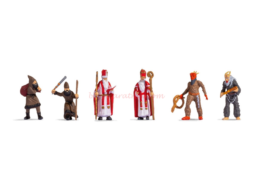 Noch – Personajes Tradicionales, Seis Figuras, Escala H0, Ref: 15929.