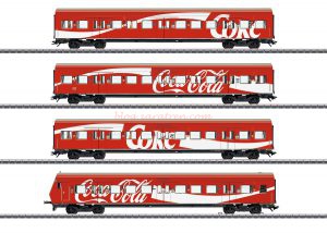 Marklin - Set de cuatro coches de cercanias " S-Bahn " Coca Cola, Escala H0, Ref: 43890.