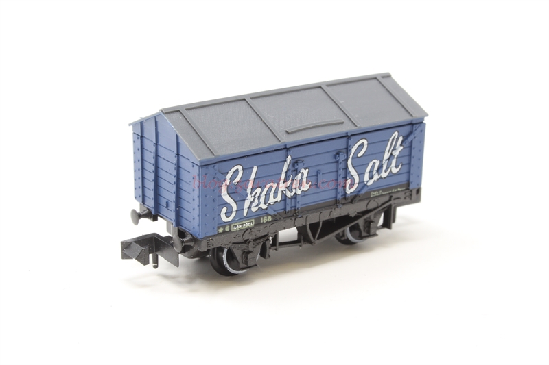Peco – Vagón de trans. de Sal, Shaka Salt, color Azul, Escala N, Ref: NR-P121.