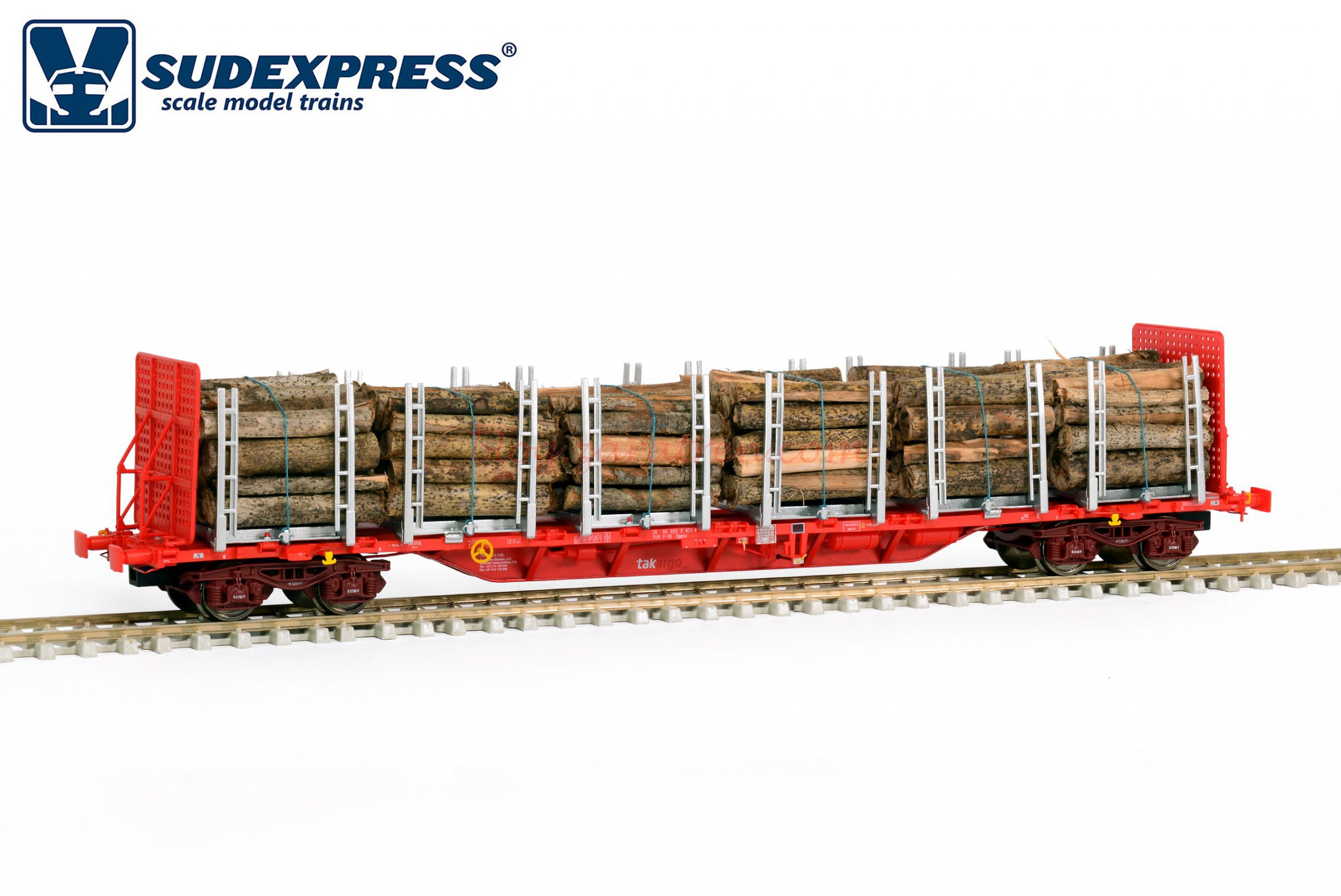 Sudexpress – Vagón portacontenedores intermodal Takargo, T. Sgnss, Escala H0, Ref: SUTK07421.
