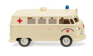 Wiking - Furgoneta Wolkswagen T1, Ambulancia DRK, Escala H0, Ref: 079729.