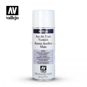 Vallejo - Aerosol Barniz Acrilico Mate, Spray de 400 ml, Ref: 28.531.