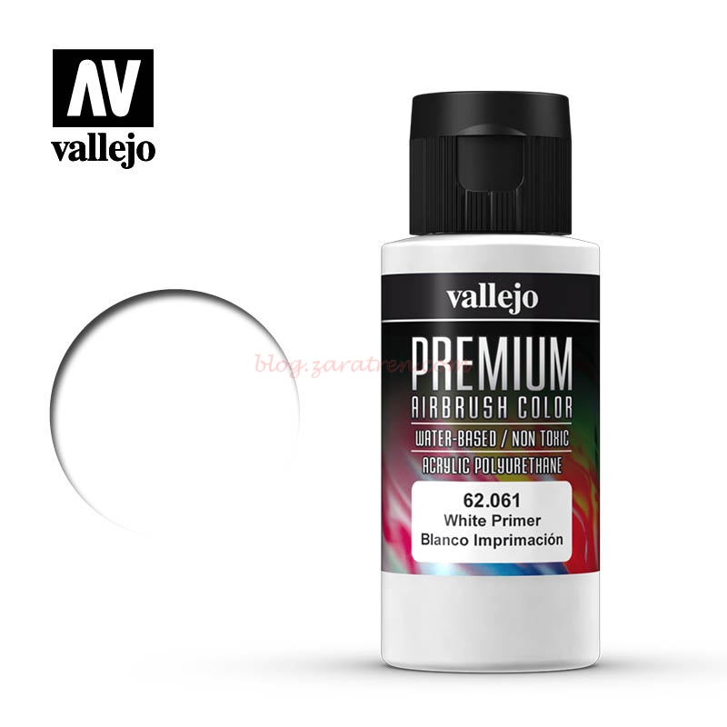 Vallejo – Premium, Blanco Imprimación, Bote 60 ml, Ref: 62.061.