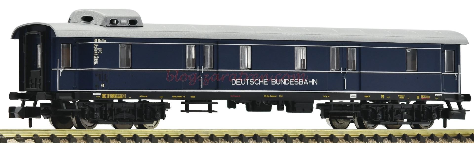 Fleischmann – Furgón de equipajes tipo Pw4ü-37, L. Distancia, DB, Escala N, Ref: 863004.
