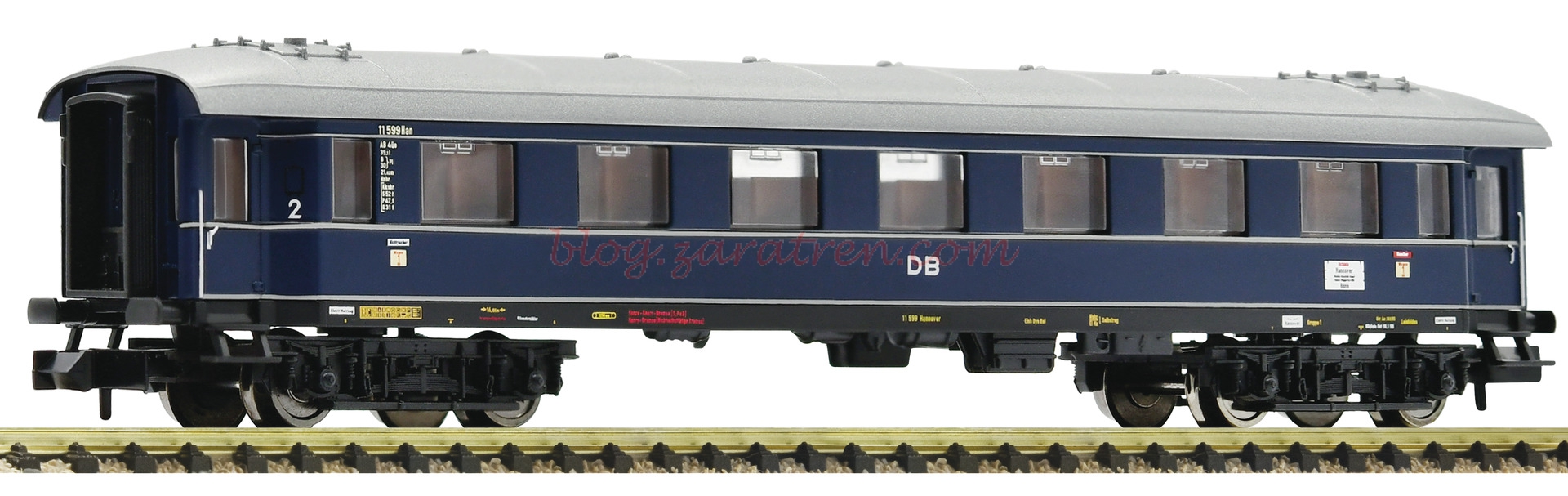 Fleischmann – Coche de viajeros de 2ª Clase, F-Train, tipo AB4ü-35, DB, Escala N, Ref: 863103.