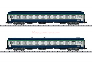 Minitrix - Set de dos coches Tren Expreso " Orient Express ", Epoca IV, Escala N, Ref: 15373.