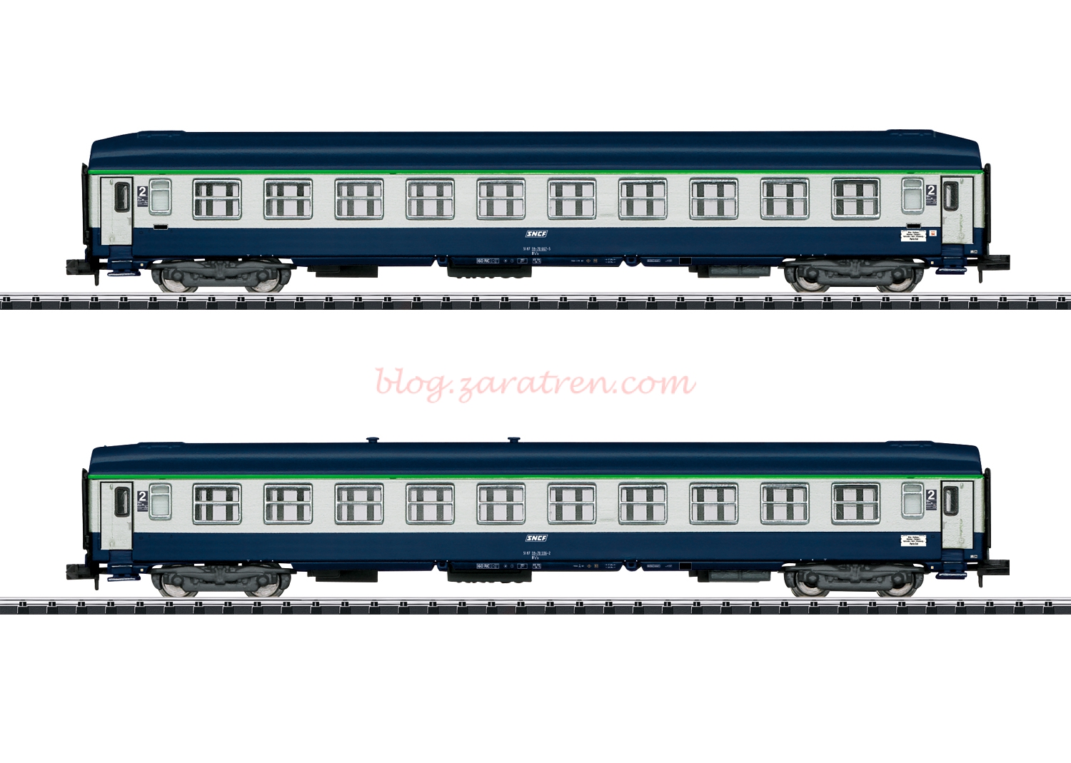 Minitrix – Set de dos coches Tren Expreso » Orient Express «, Epoca IV, Escala N, Ref: 15373.