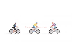 Noch - Ciclistas de montaña, Tres figuras, Escala H0, Ref: 15899.
