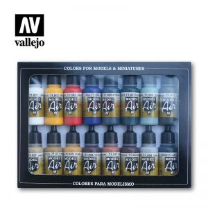 Vallejo - Set basico de Model Air, 16 botes de 17 ml. Ref: 71.178.