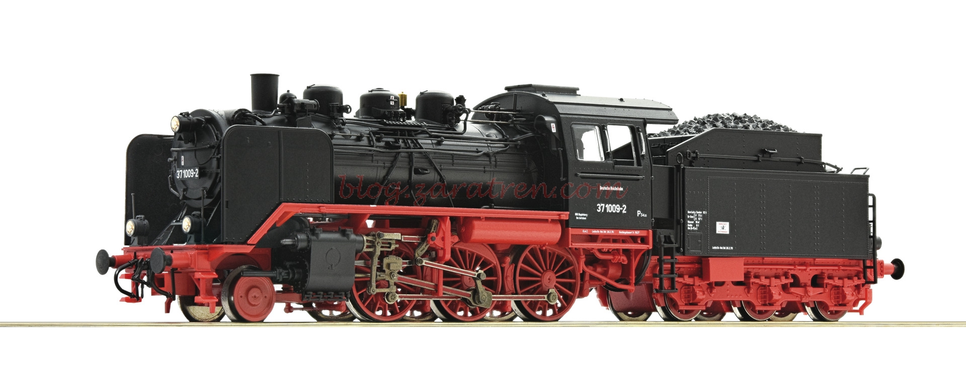 Roco – Locomotora de Vapor 37 1009-2, DR, Epoca IV, Escala H0. Ref: 71211.