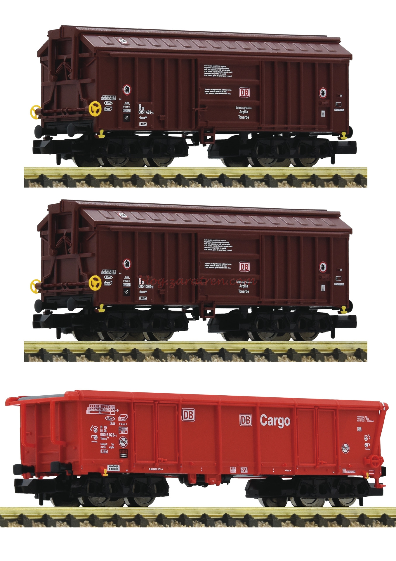 Fleischmann – Set 3 vagones de mercancias DB AG ( Set 1 ), Epoca V, Escala N, Ref: 829357.
