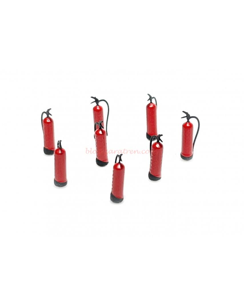 8Train – Conjunto de Extintores, 8 Unid, Escala H0, Ref: 221017.