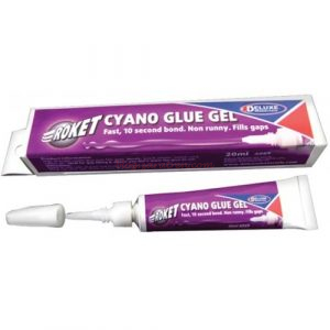 Deluxe - Cianocrilato de alta resistencia, Roket Cyano Gel, Botes de 20 ml. Ref: 276AD69.