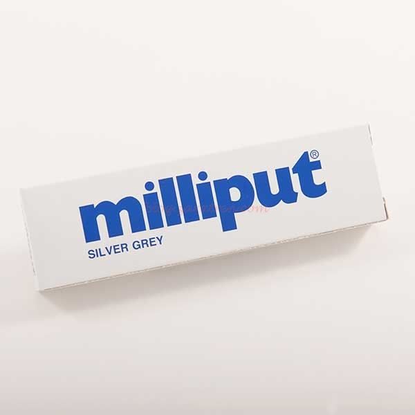 Milliput – Masilla Epoxy Putty Silver Grey, Masilla modelar Gris plata, 113 gr. Ref: 277002.