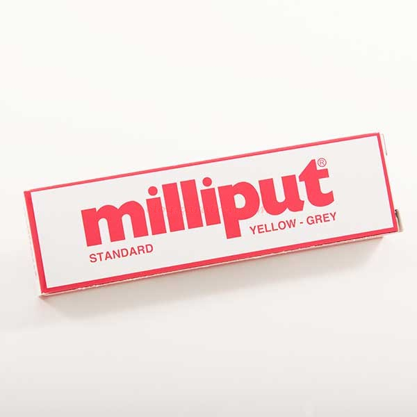 Milliput – Masilla Epoxy Putty Yellow Grey, Masilla modelar Standard, 113 gr. Ref: 277003.
