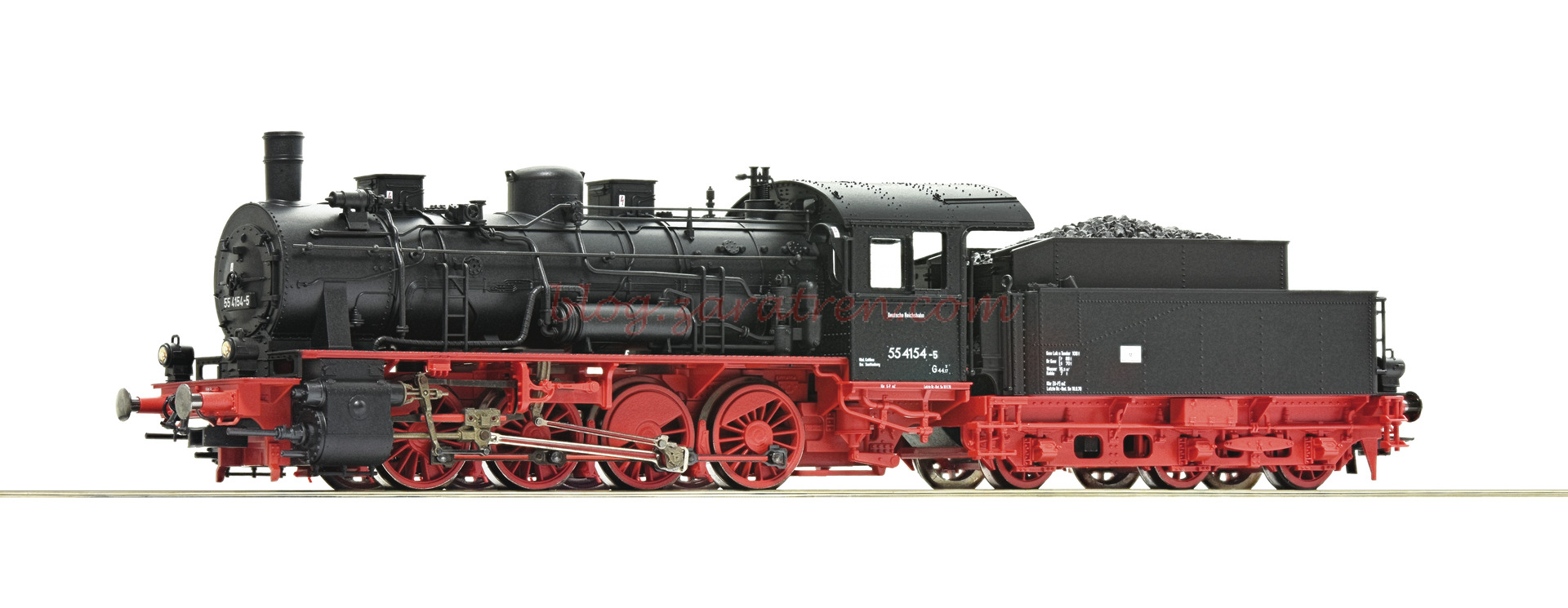Roco – Locomotora de Vapor Clase 55, 4154-5, DR, Epoca IV, Escala H0. Ref: 72046.