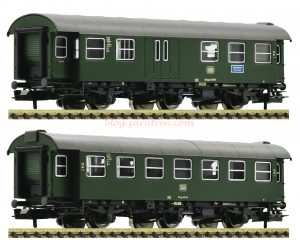 Fleischmann - Comp. 2 coches 2ª Clase, Ferrocarriles Federales Alemanes, Epoca IV, Escala N, Ref: 809908.