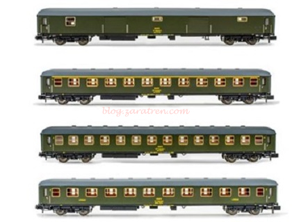 Arnold – Set de cuatro coches 8000, RENFE, Epoca IV, Escala N, Ref: HN4295.