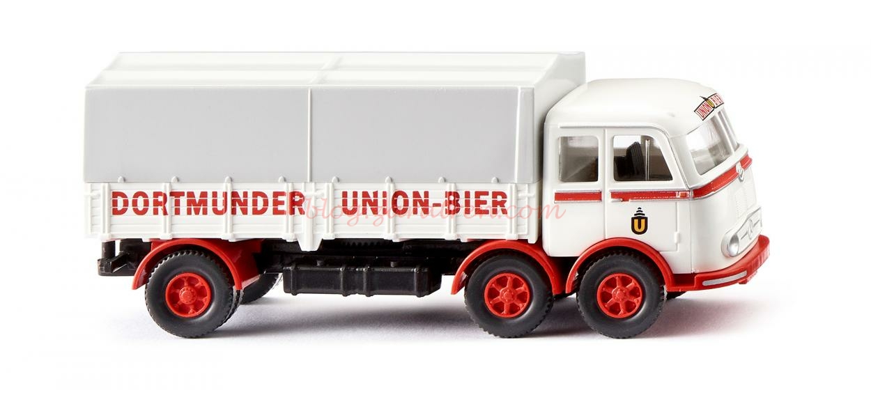 Wiking – Camión Plataforma ( Mercedes LP333 ) » Dortmunder Union «, Escala H0, Ref: 042903.