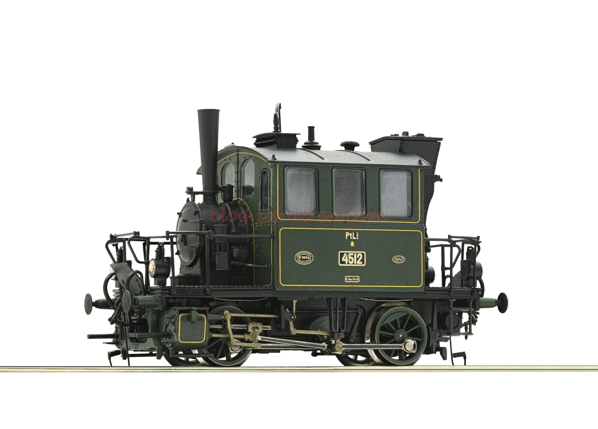 Roco – Locomotora de Vapor Tipo PtL 2/2, K.Bay.Sts.B, Analogica, Escala H0. Ref: 72058.