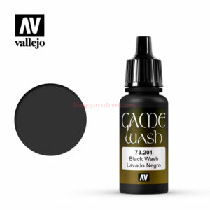 Vallejo - Acrilico Game Color, Lavado Negro, Bote 17 ml. Ref: 73.201