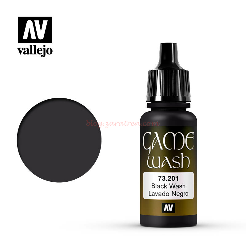 Vallejo – Acrilico Game Color, Lavado Negro, Bote 17 ml. Ref: 73.201.