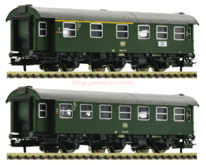 Fleischmann - Comp. 2 coches, 1/2 ª y 2ª Clase, Ferrocarriles Federales Alemanes, Epoca IV, Escala N, Ref: 809909.