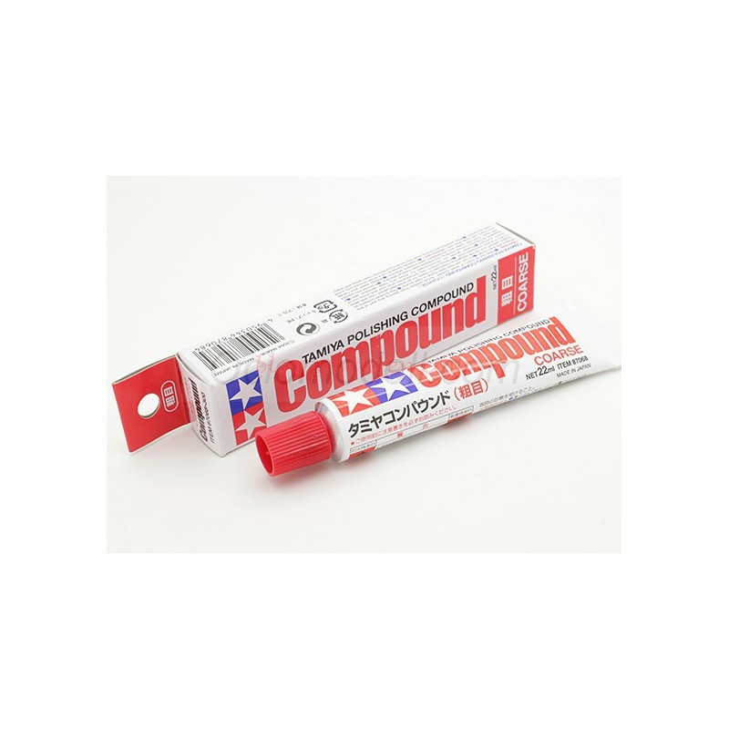 Tamiya – Polishing compound, coarse, tubo de 22 ml, Ref: 87068.