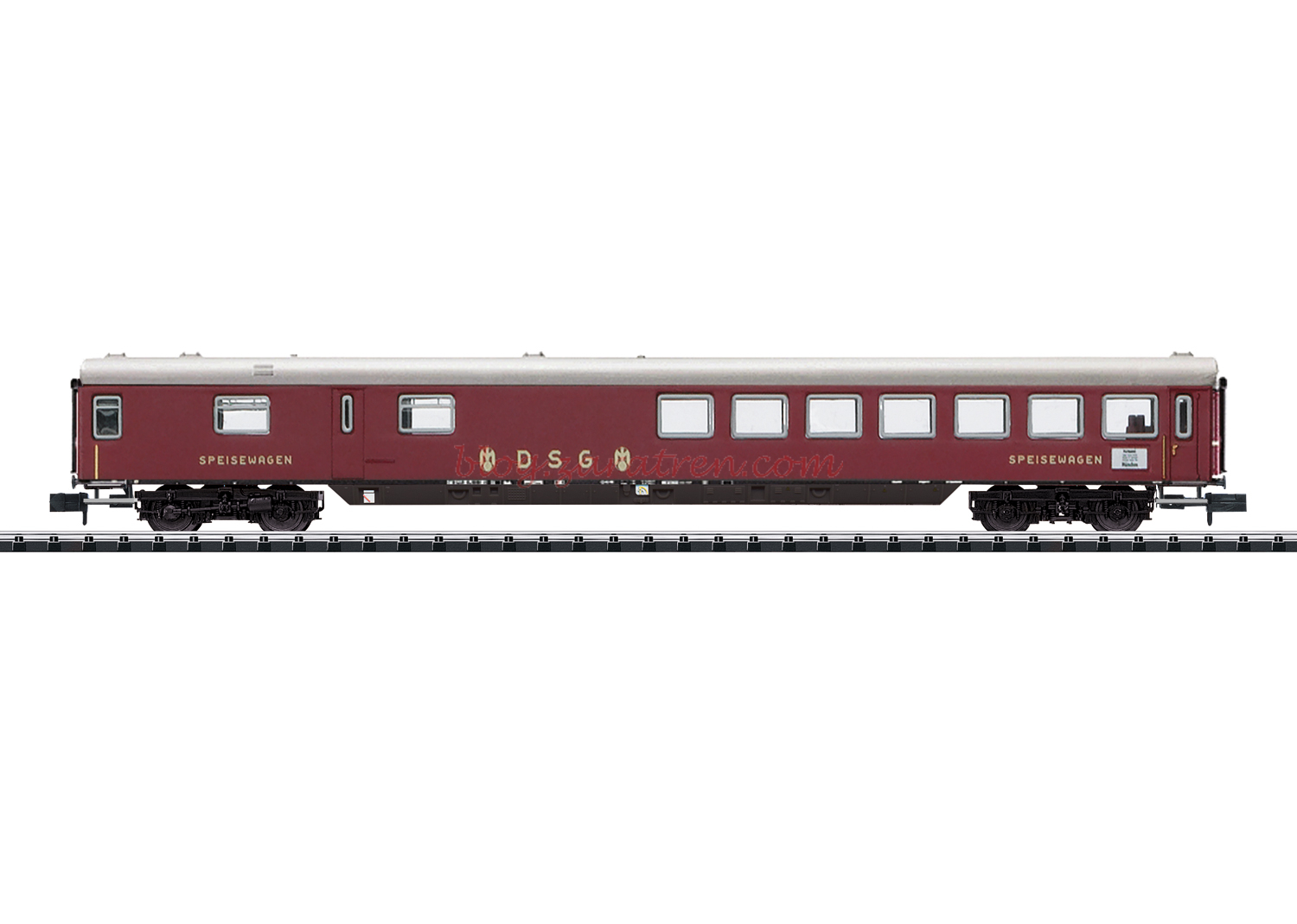Minitrix – Coche comedor Tren Expreso DSG, Epoca III, Escala N, Ref: 18402.