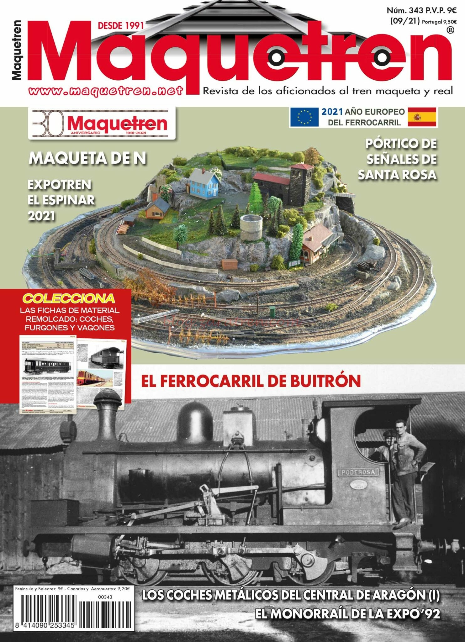 Revista mensual Maquetren, Nº 343, 2021.