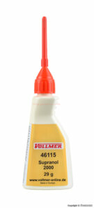 Vollmer - Pegamento para pegar Plasticos Supranol 2000, 33 ml, Ref: 46115.