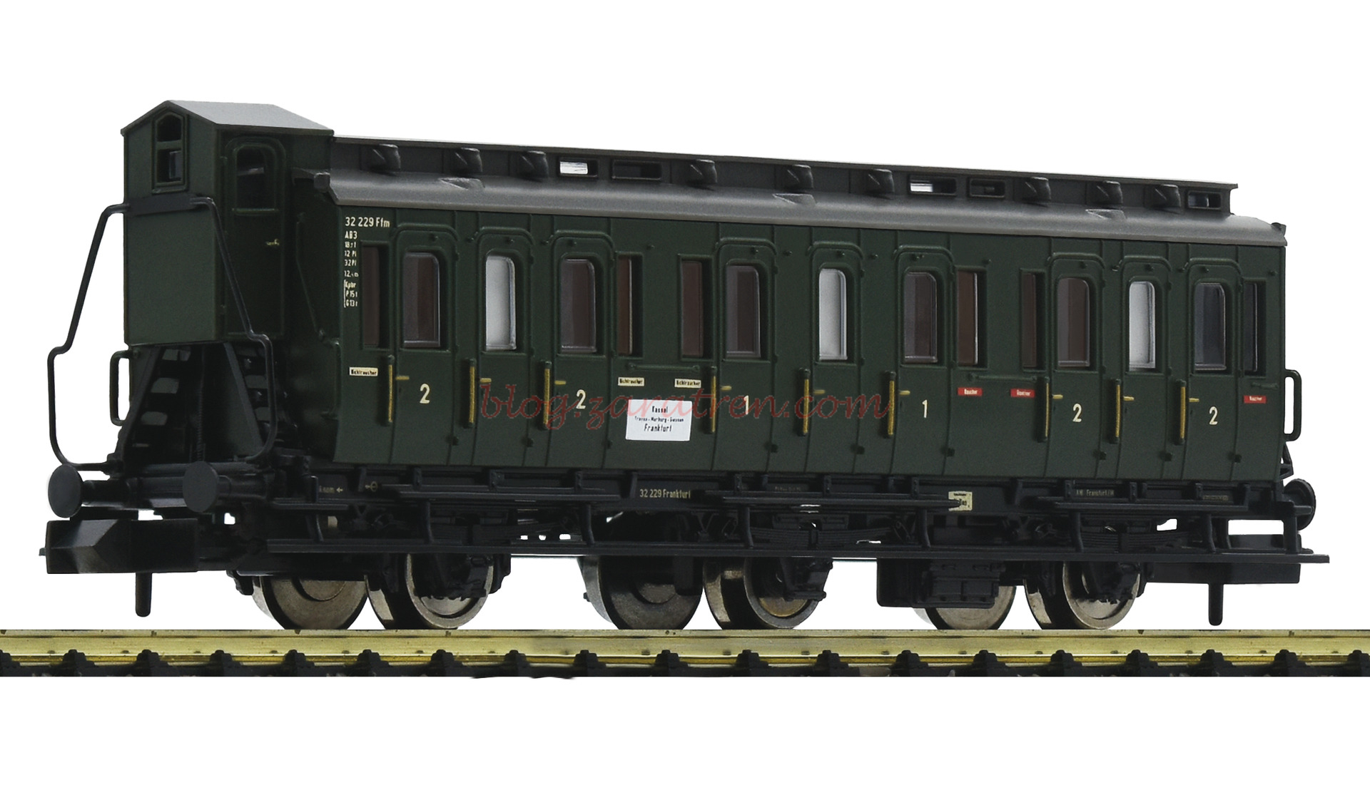 Fleischmann – Coche de viajeros, 1St/2nd, Tipo BC3, Deutsche Reichsbahn, DB, Epoca III, Escala N, Ref: 806501.